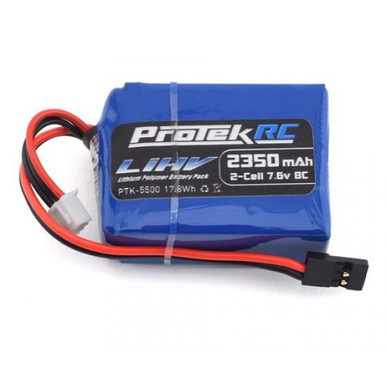 Bloc-batterie pour récepteur LiPo ProTek RC HV (HB / TLR 8IGHT) (7,6 V / 2350 mAh) (avec prise d'équilibrage)